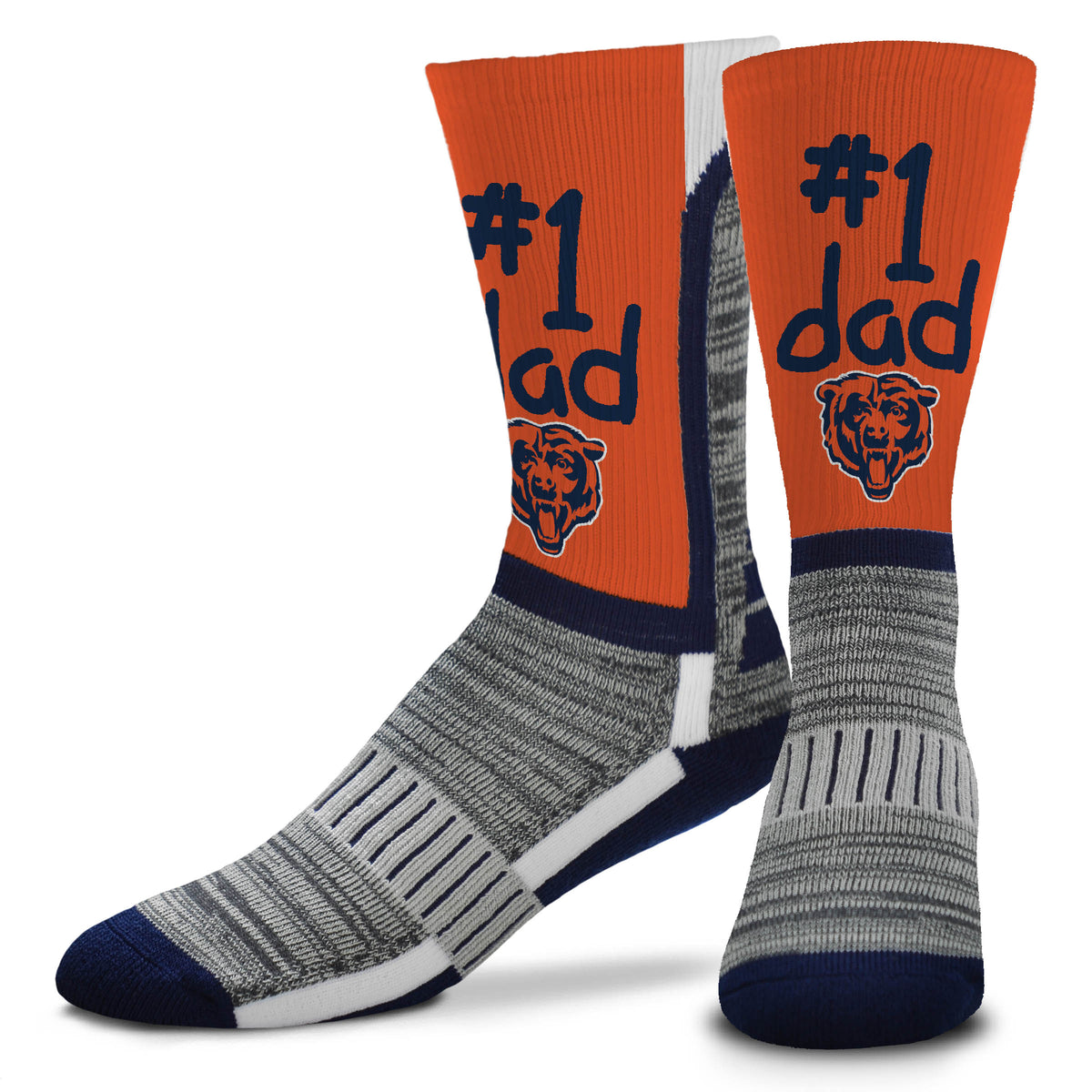 NFL Chicago Bears For Bare Feet #1 Dad Socks