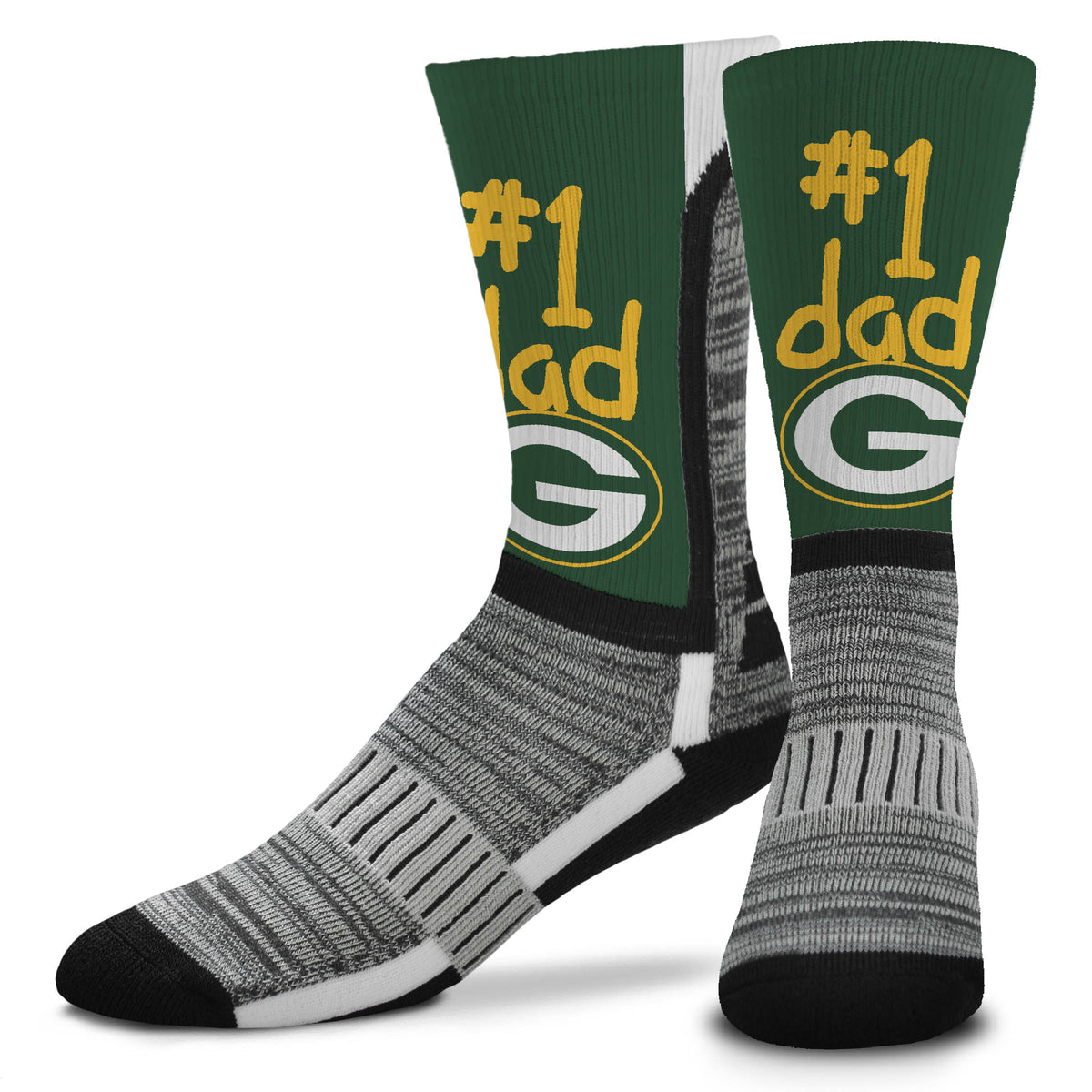 NFL Green Bay Packers For Bare Feet #1 Dad Socks