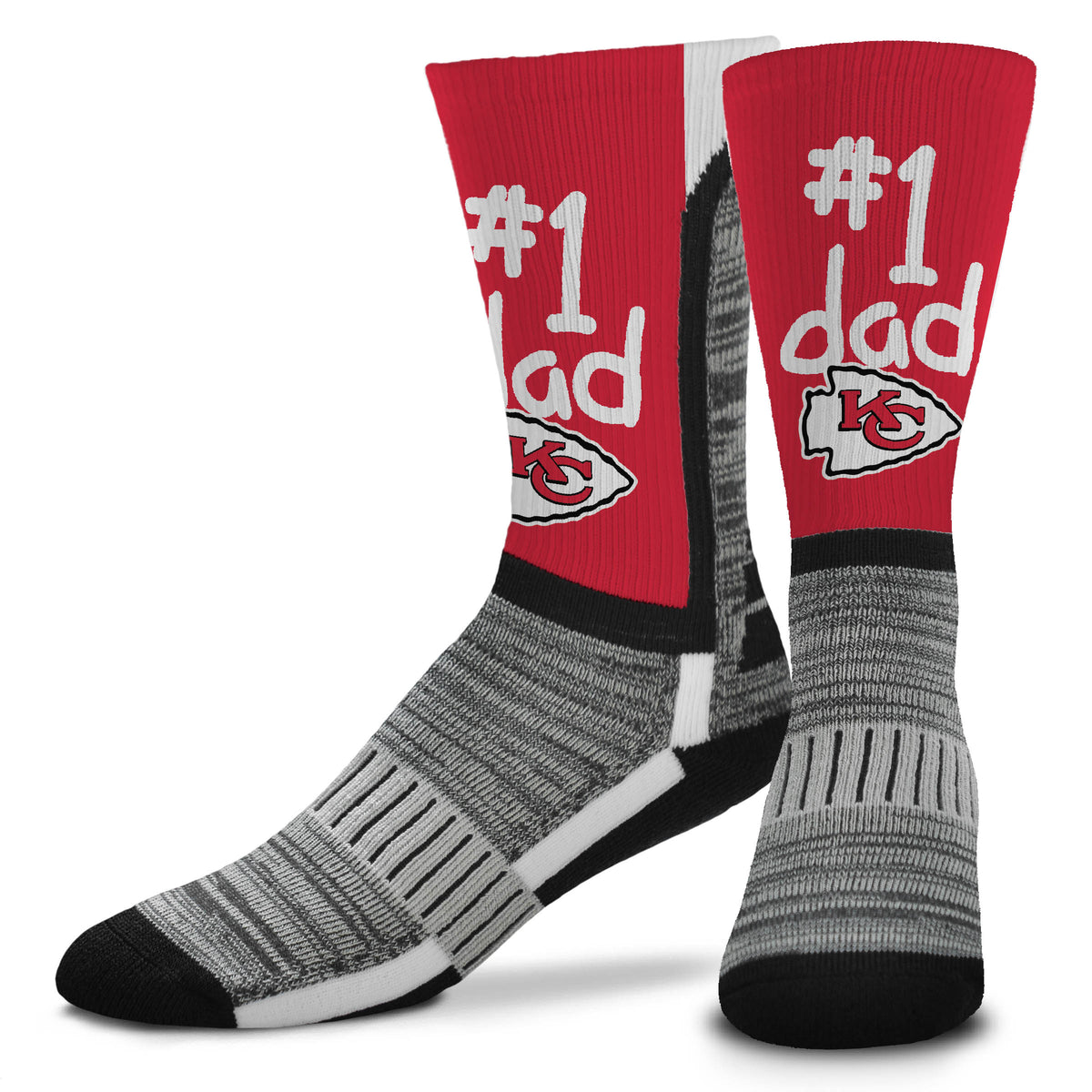 NFL Kansas City Chiefs For Bare Feet #1 Dad Socks