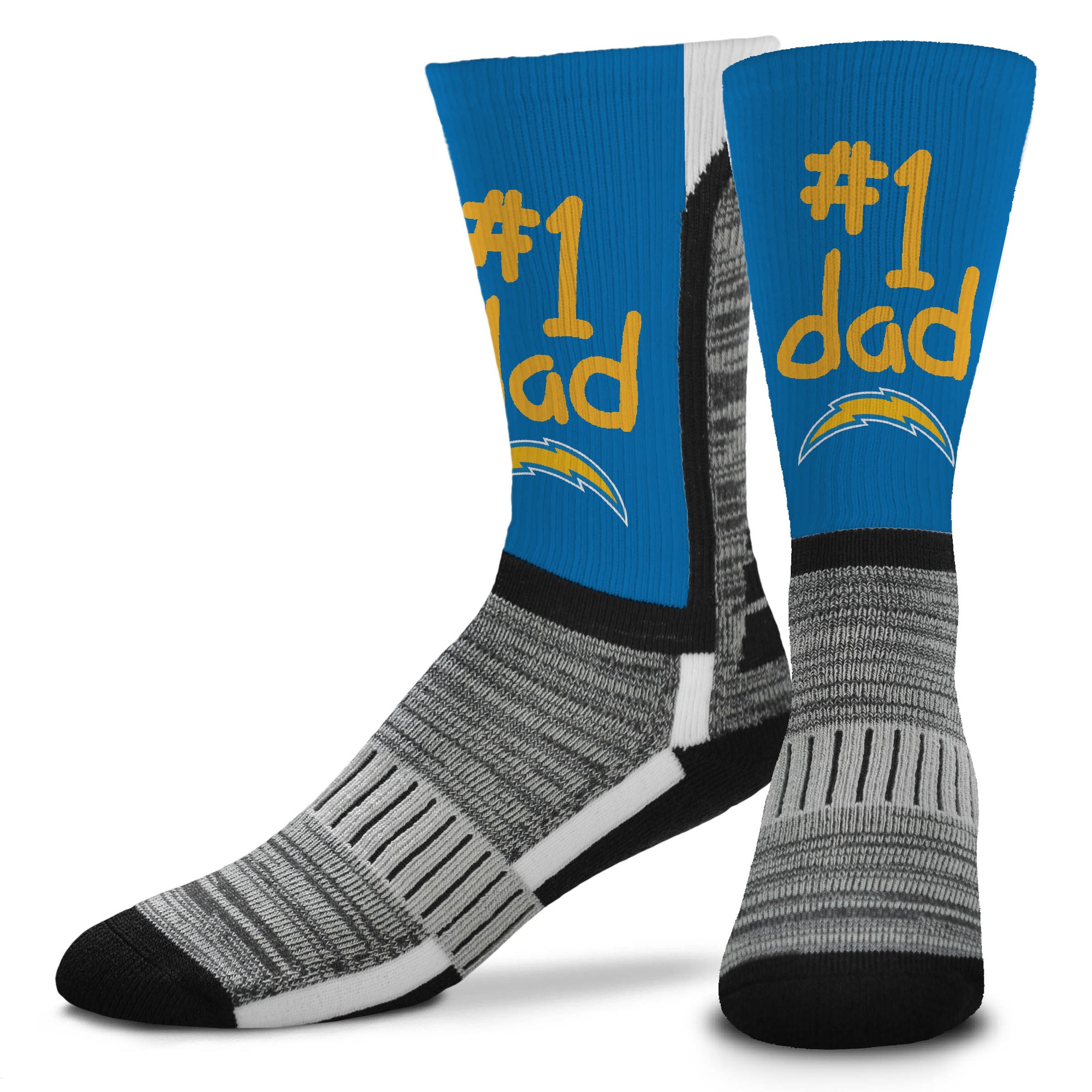 NFL Los Angeles Chargers For Bare Feet #1 Dad Socks