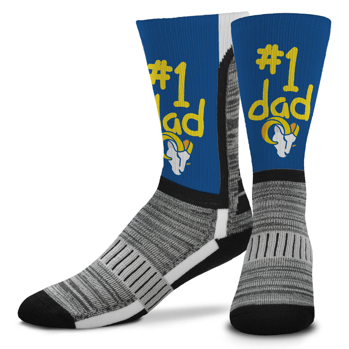 NFL Los Angeles Rams For Bare Feet #1 Dad Socks