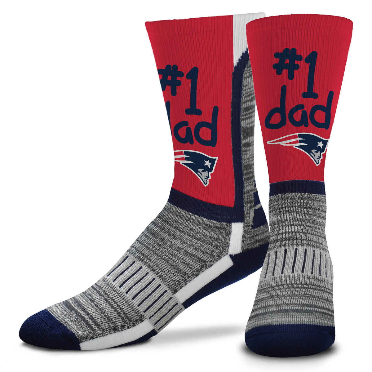 NFL New England Patriots For Bare Feet #1 Dad Socks