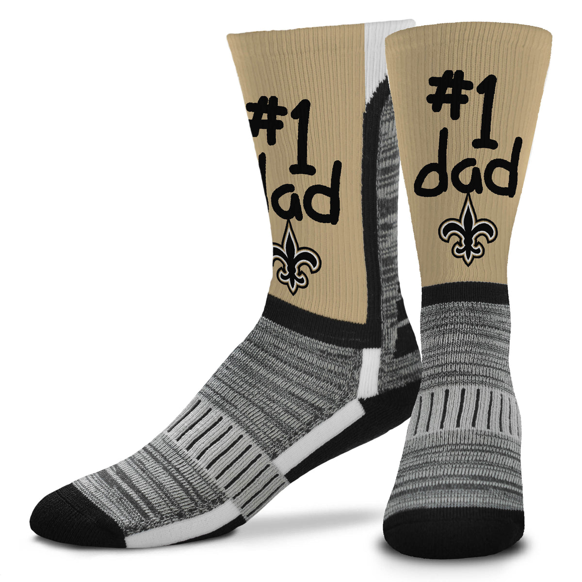 NFL New Orleans Saints For Bare Feet #1 Dad Socks