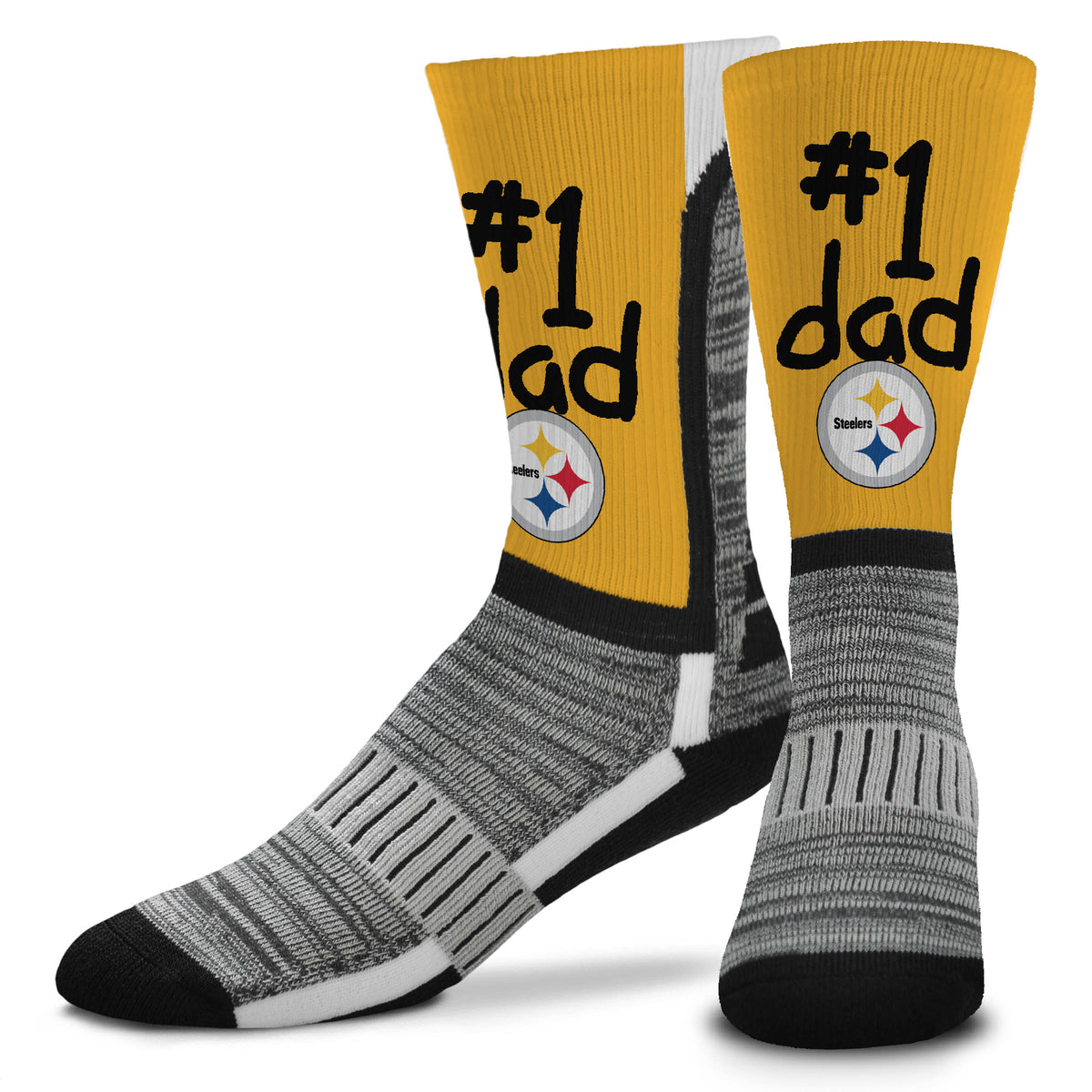 NFL Pittsburgh Steelers For Bare Feet #1 Dad Socks