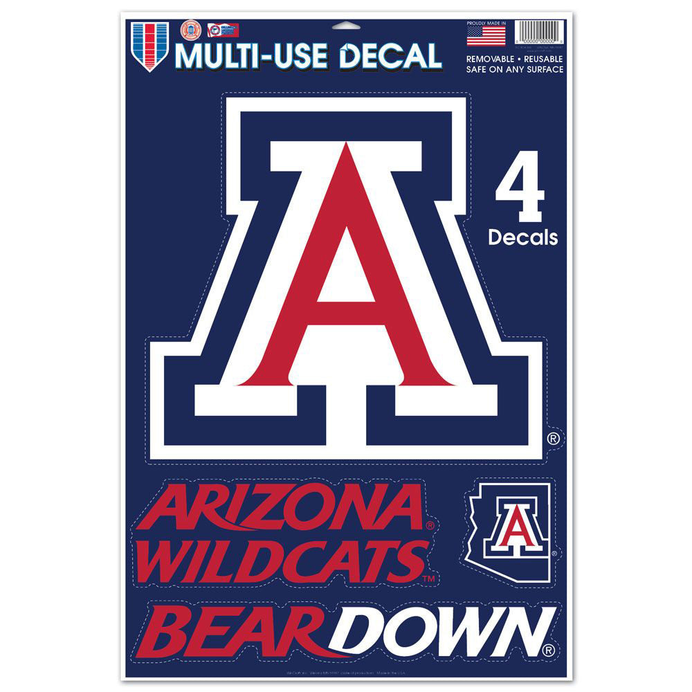 NCAA Arizona Wildcats WinCraft 11" x 17" Logo Decal Pack