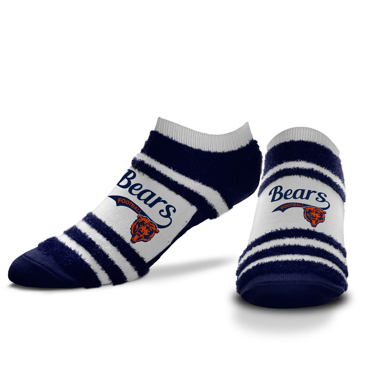 NFL Chicago Bears For Bare Feet Block Stripe Script Socks
