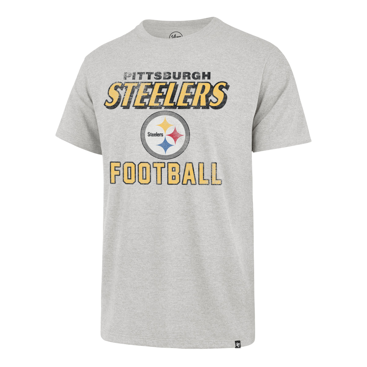 NFL Pittsburgh Steelers '47 Dozer Franklin T-Shirt - Heather Gray