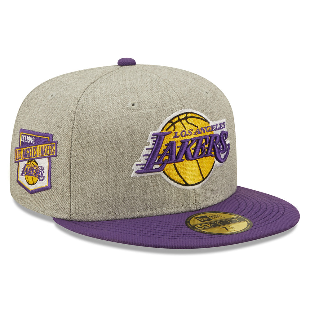 NBA Los Angeles Lakers New Era Heather Patch 59FIFTY Fitted