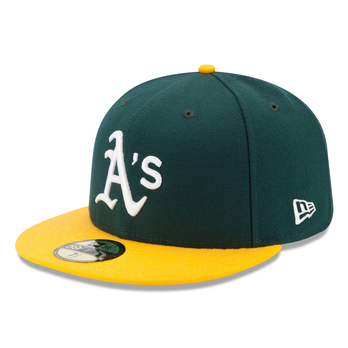 MLB Oakland Athletics Youth New Era Home Authentic Collection 59FIFTY Fitted Hat - Green