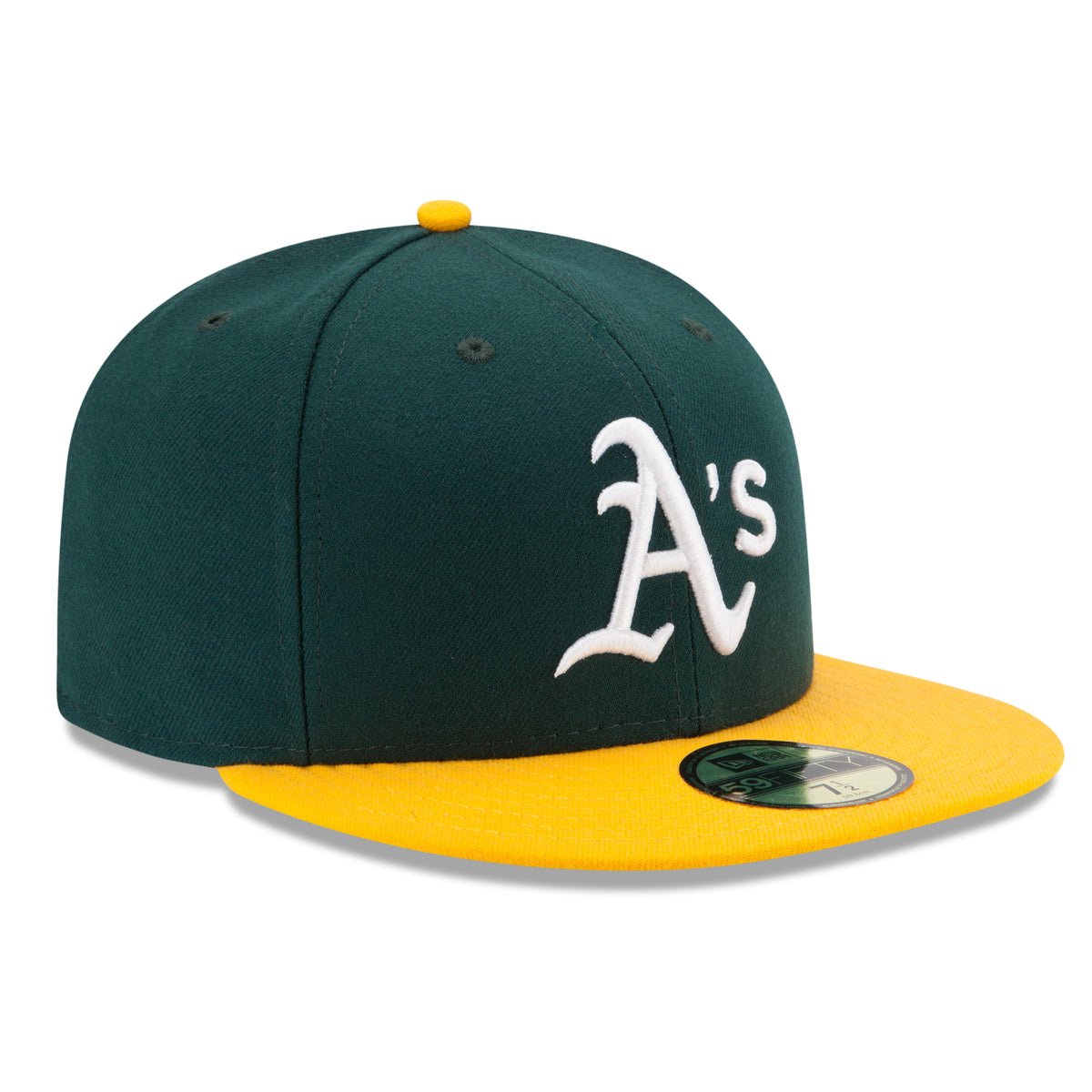 MLB Oakland Athletics Youth New Era Home Authentic Collection 59FIFTY Fitted Hat - Green