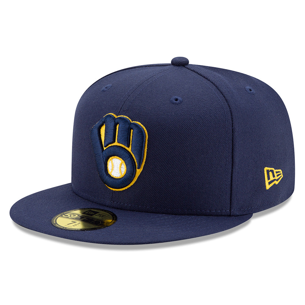 MLB Milwaukee Brewers New Era Authentic Collection Home On-Field 59FIFTY Fitted