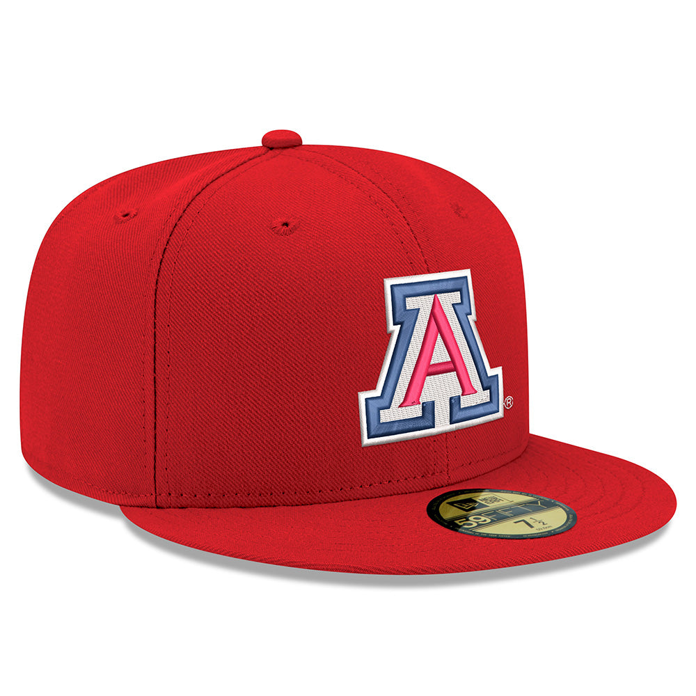 NCAA Arizona Wildcats New Era Primary Logo 59FIFTY Fitted Hat - Red