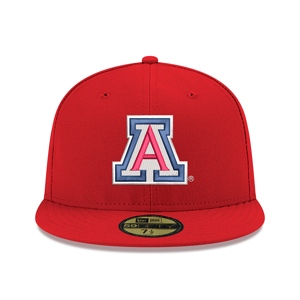 NCAA Arizona Wildcats New Era Primary Logo 59FIFTY Fitted Hat - Red