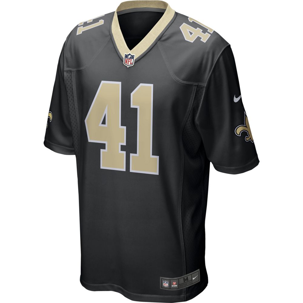 NFL New Orleans Saints Alvin Kamara Nike Game Jersey - Black - Just Sports