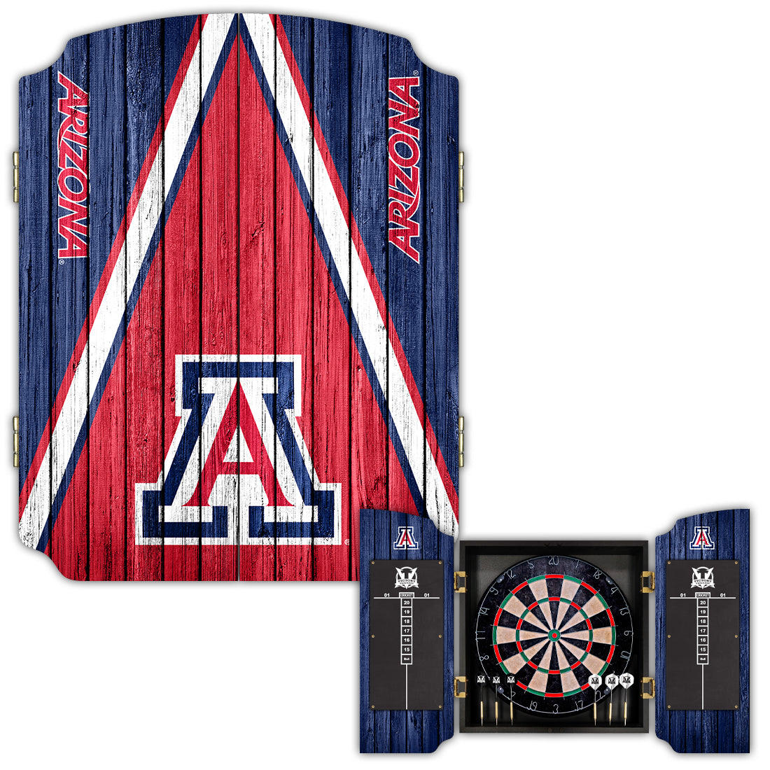 NCAA Arizona Wildcats Victory Tailgate Dartboard Cabinet