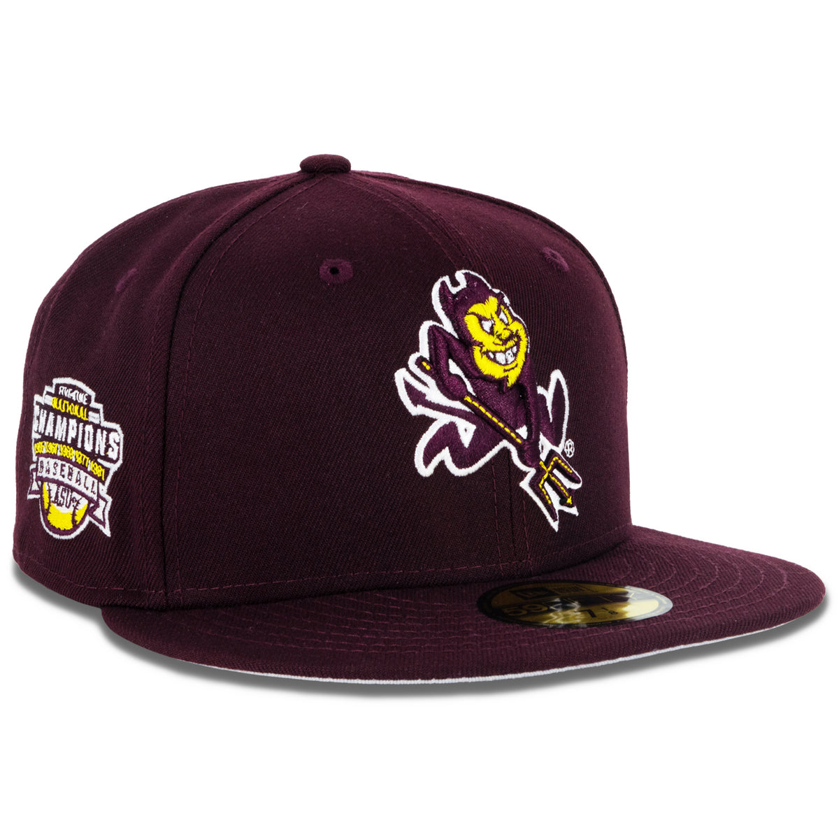 NCAA Arizona State Sun Devils New Era Sparky Five-Time Baseball Champions 59FIFTY Fitted
