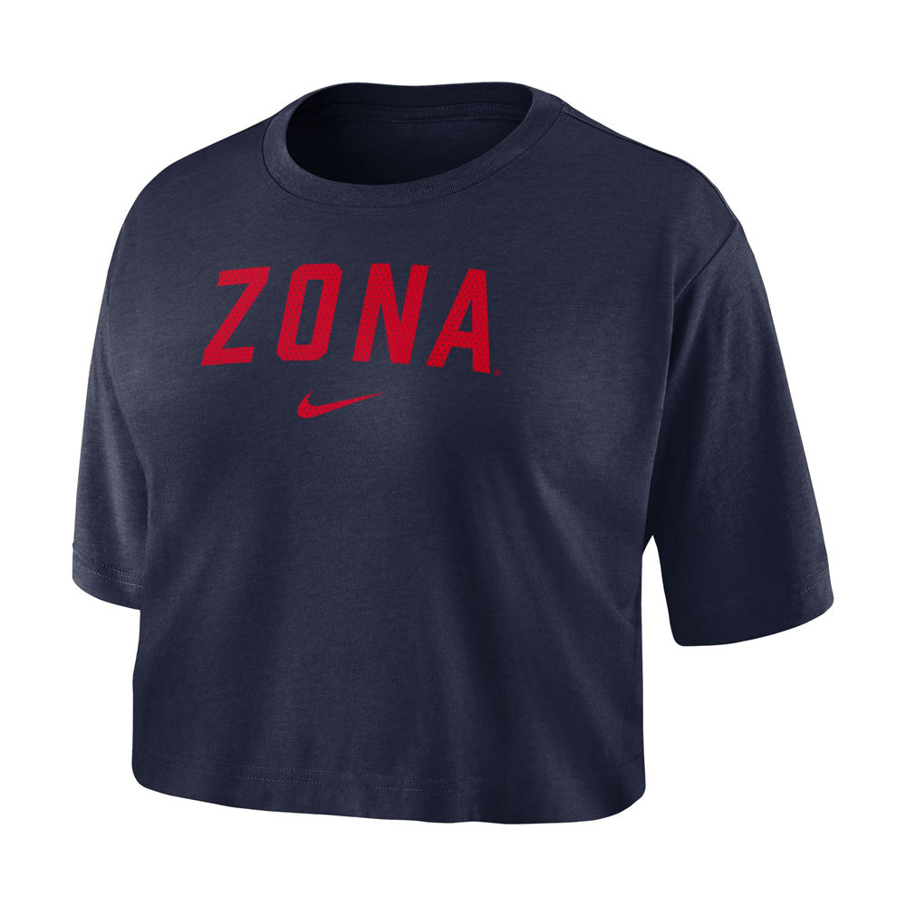 NCAA Arizona Wildcats Women&#39;s Nike Zona Logo Crop Top