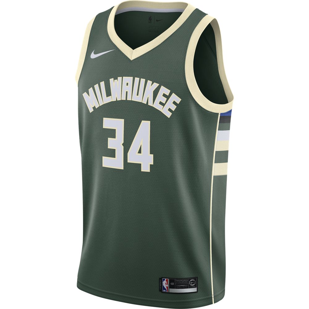 NBA Milwaukee Bucks Giannis Antetokounmpo Nike Icon Swingman Jersey