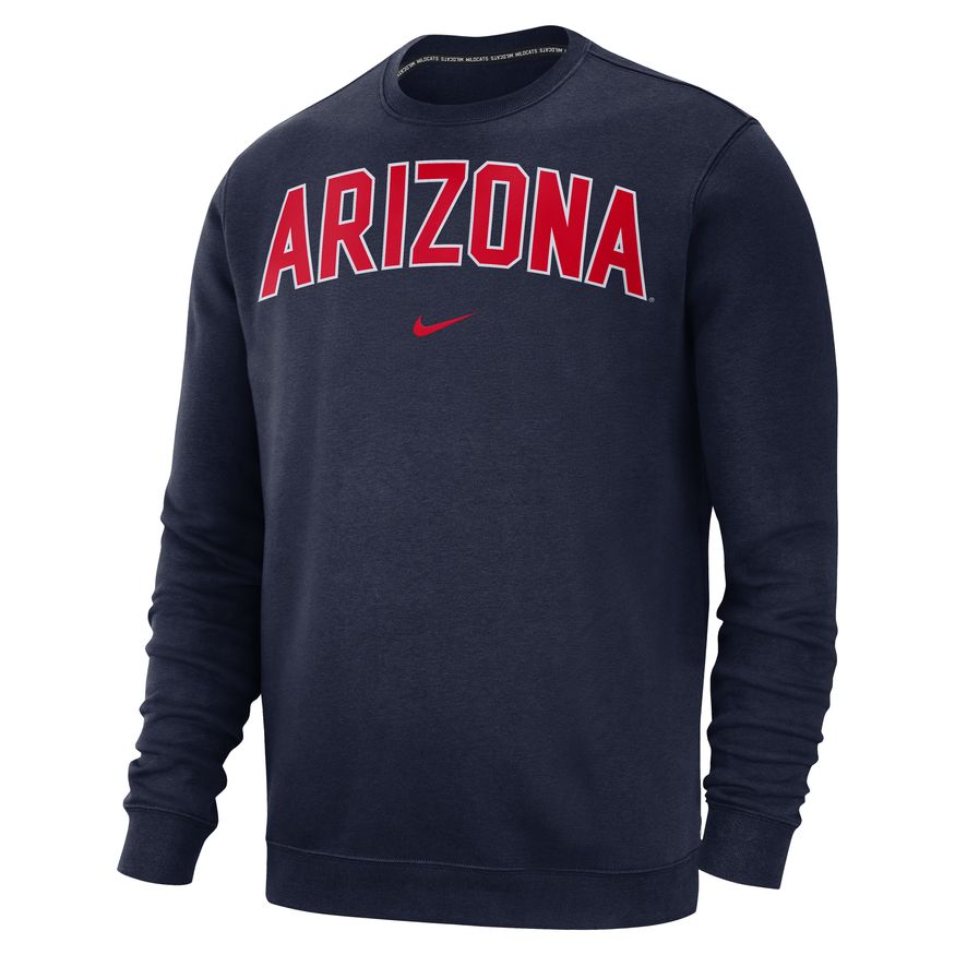 NCAA Arizona Wildcats Nike Club Fleece Crew Sweatshirt
