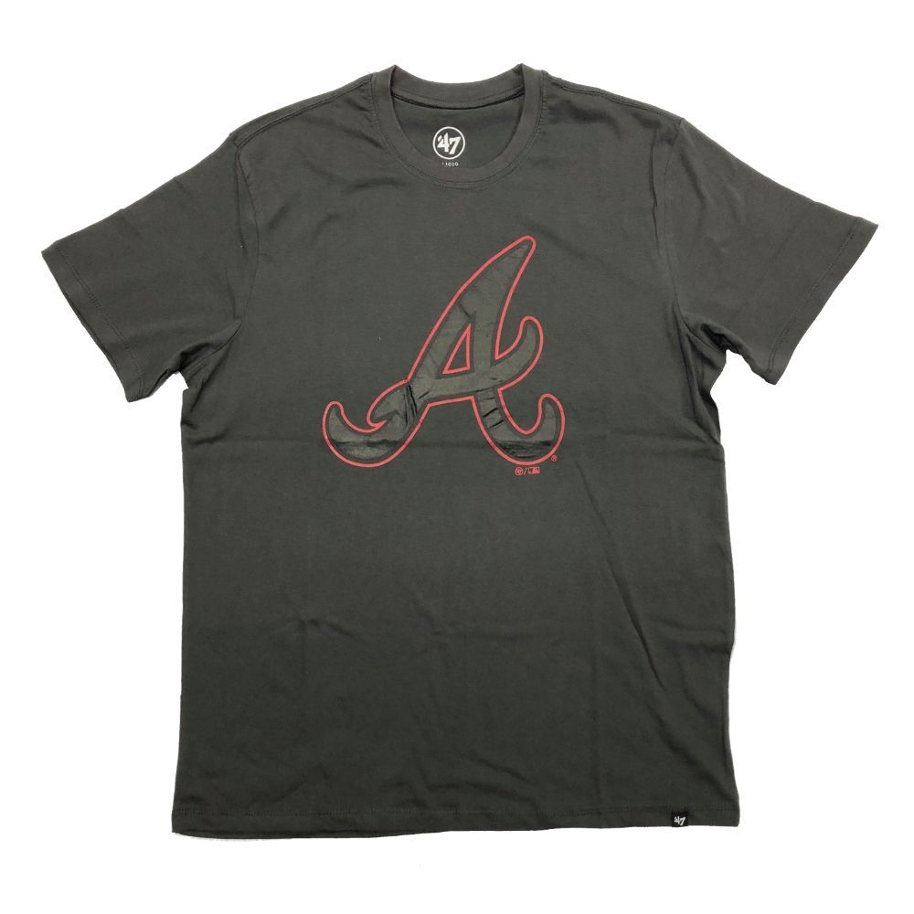 MLB Atlanta Braves '47 Pop Imprint Tee - Charcoal - Just Sports