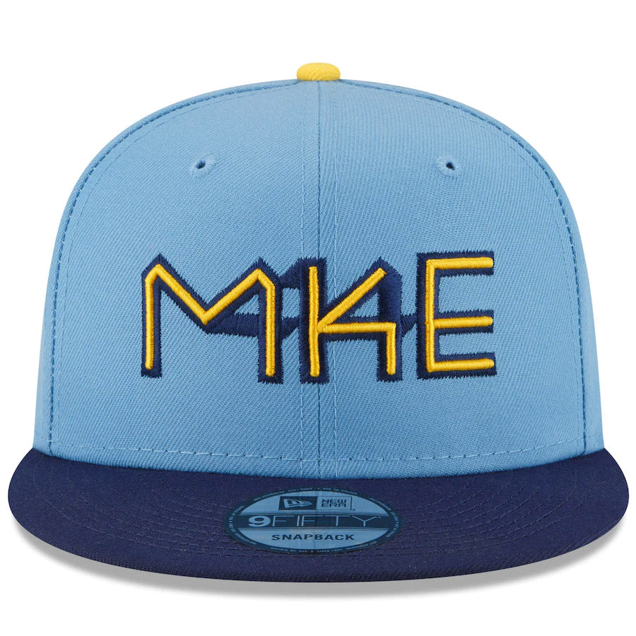 MLB Milwaukee Brewers New Era City Connect 9FIFTY Snapback Hat - Blue