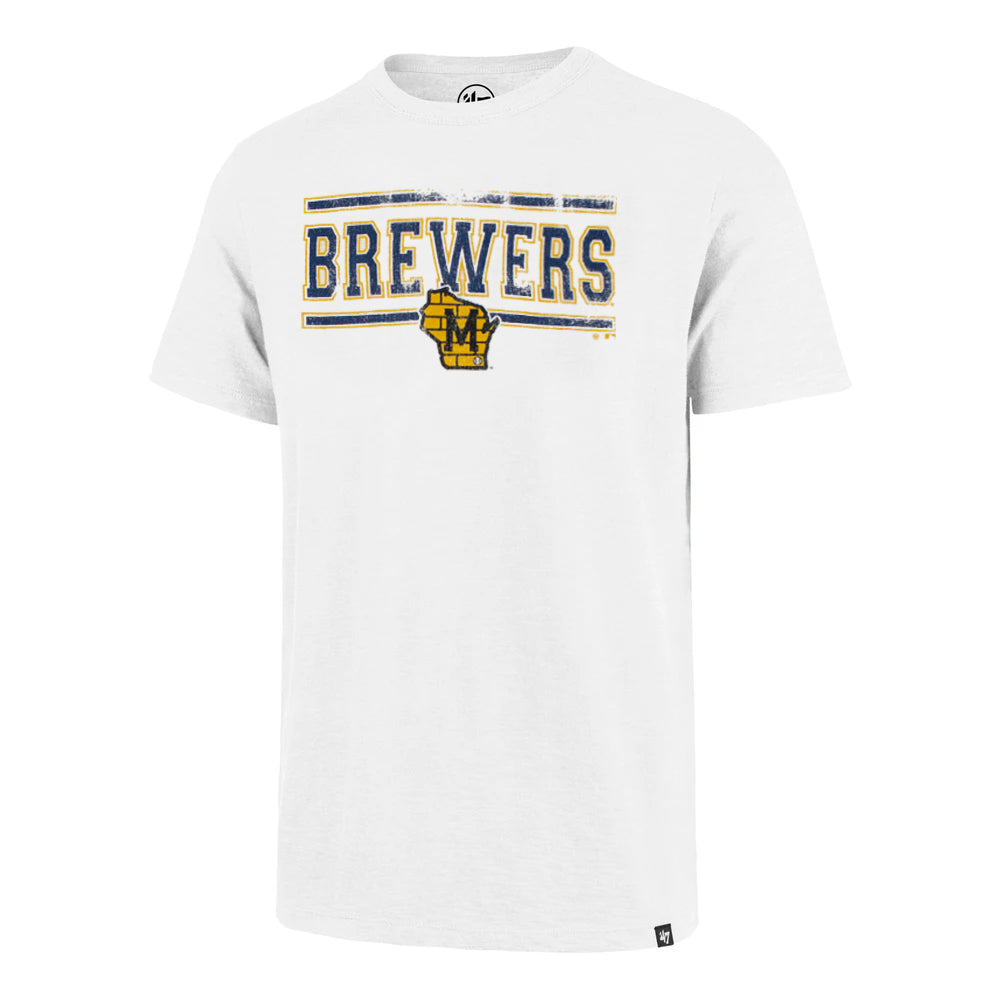 MLB Milwaukee Brewers &#39;47 Home Stand Grit Scrum Tee - White