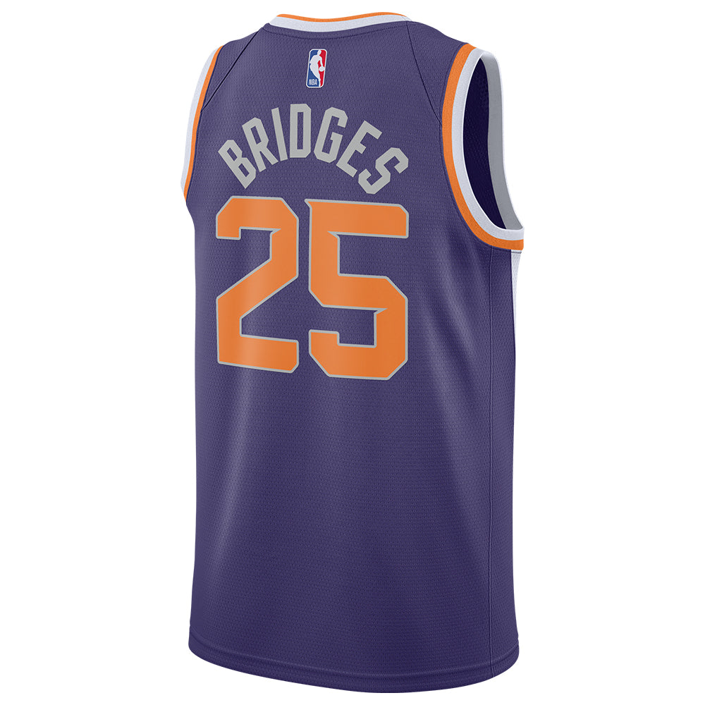 NBA Phoenix Suns Mikal Bridges Nike Icon Swingman Jersey - Purple