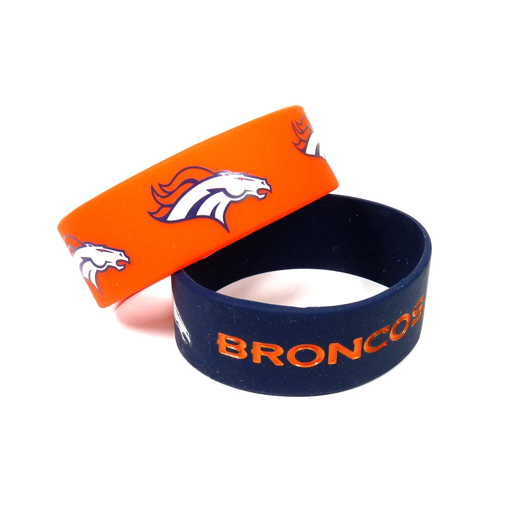 NFL Denver Broncos Aminco 2 Pack Silicone Bands