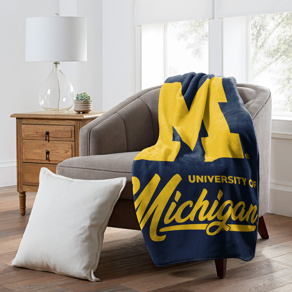 NCAA Michigan Wolverines Northwest Signature Raschel Blanket