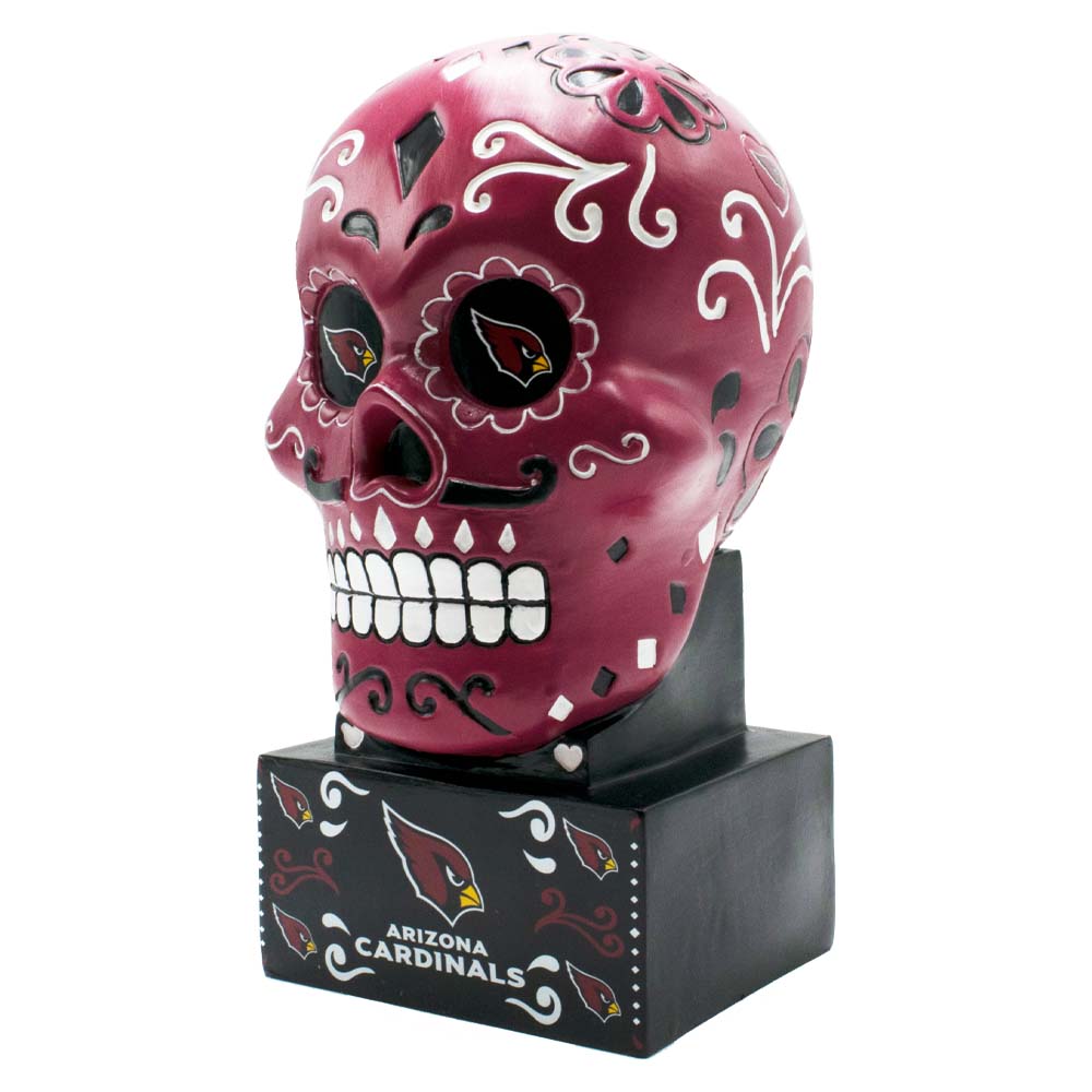 NFL Arizona Cardinals Evergreen Sugar Skull Statue