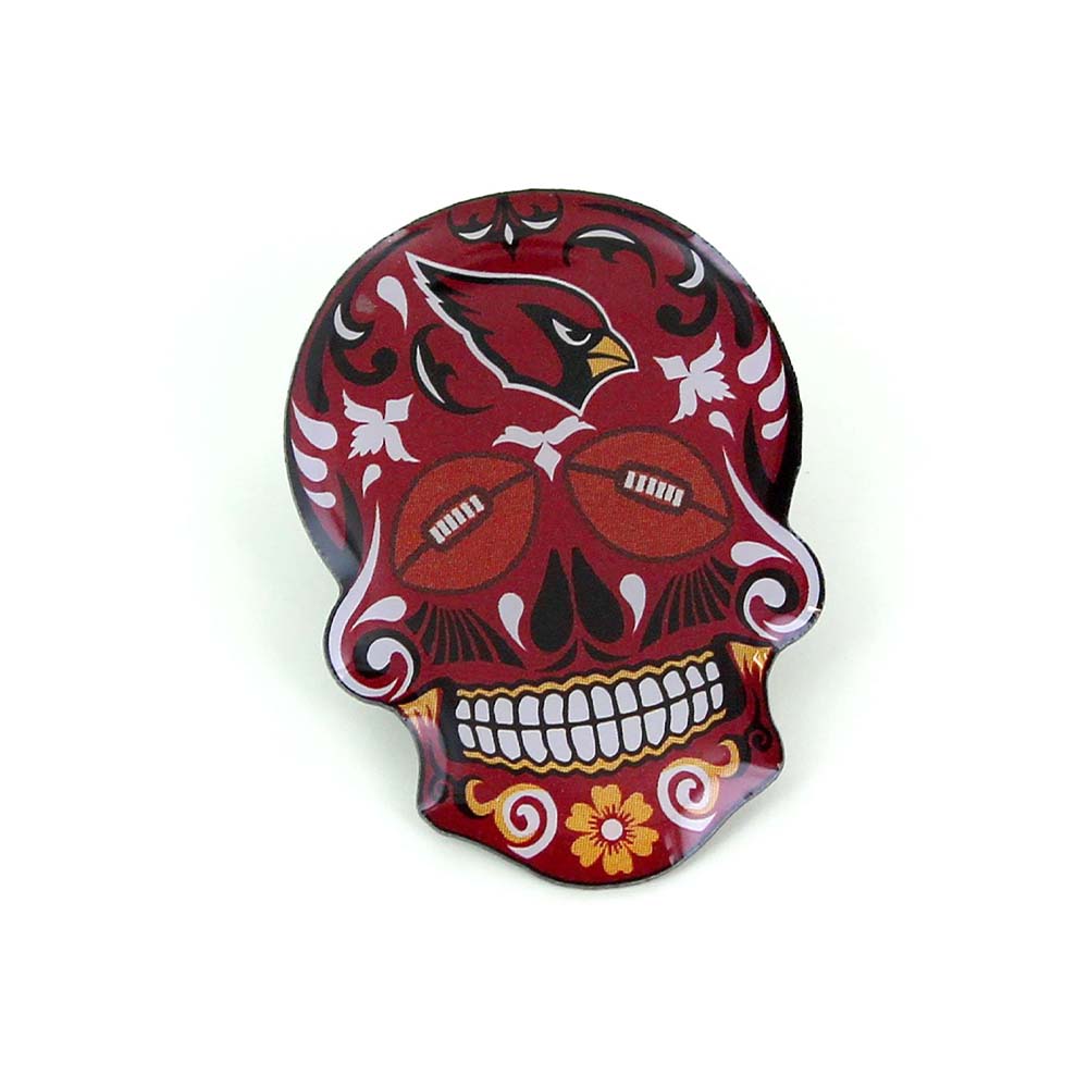 NFL Arizona Cardinals Aminco Sugar Skull Pin