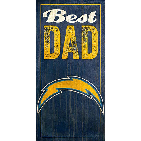 NFL Los Angeles Chargers Fan Creations Best Dad 6&quot; x 12&quot; Sign