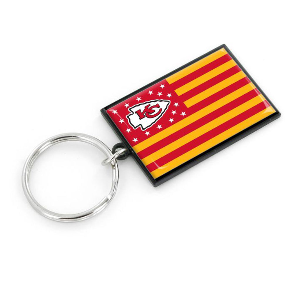 NFL Kansas City Chiefs Aminco Americana Flag Keychain
