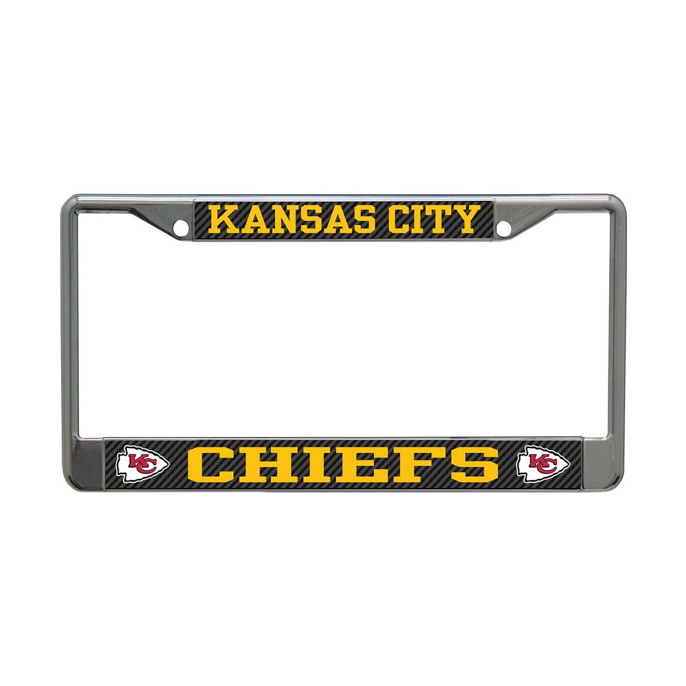 NFL Kansas City Chiefs WinCraft Carbon License Plate Frame