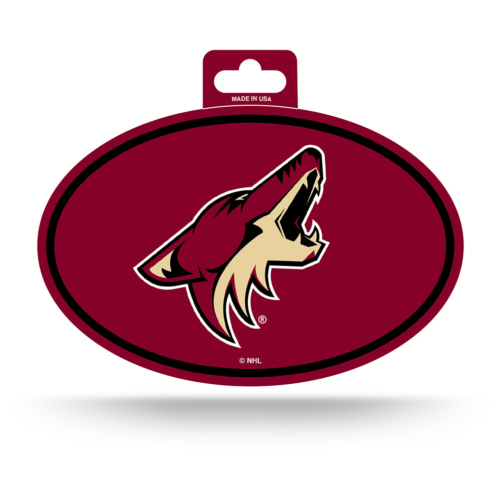 NHL Arizona Coyotes Rico Team Color Oval Sticker