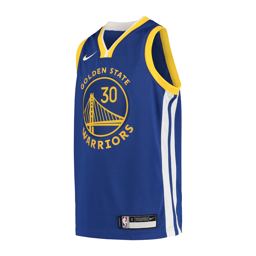 NBA Golden State Warriors Steph Curry Youth Nike Icon Swingman Jersey - Blue