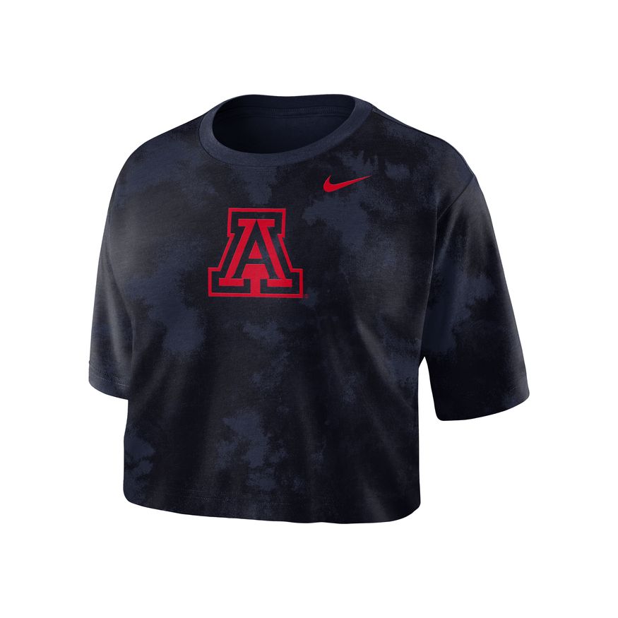 NCAA Arizona Wildcats Women&#39;s Nike Tie Dye Tonal Crop Top