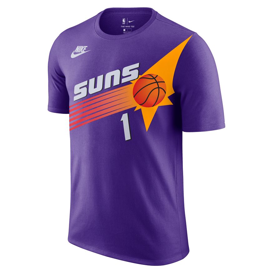 NBA Phoenix Suns Devin Booker Nike &#39;22 Hardwood Classics Name &amp; Number Tee