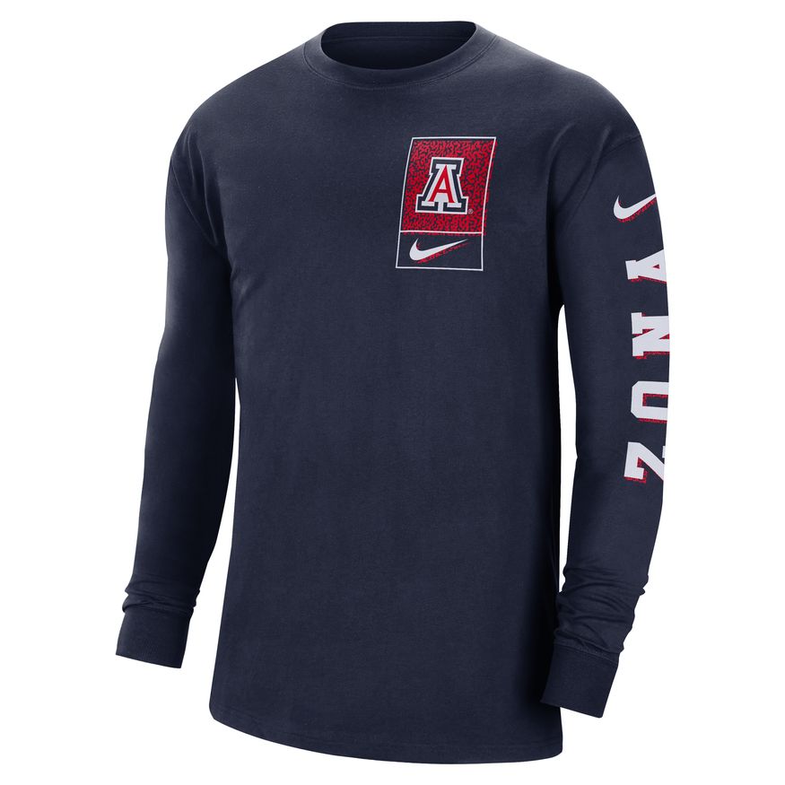 NCAA Arizona Wildcats Nike Script Sleeve Max90 Long Sleeve Tee