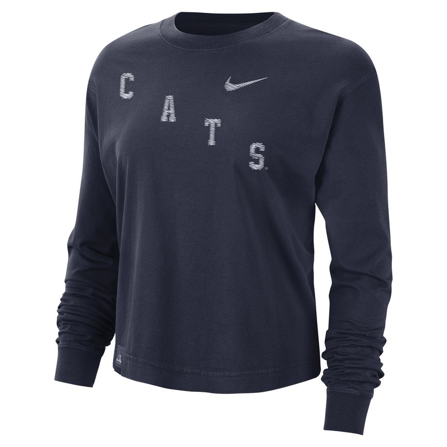 NCAA Arizona Wildcats Women's Nike Varsity Boxy Long Sleeve T-Shirt - Navy