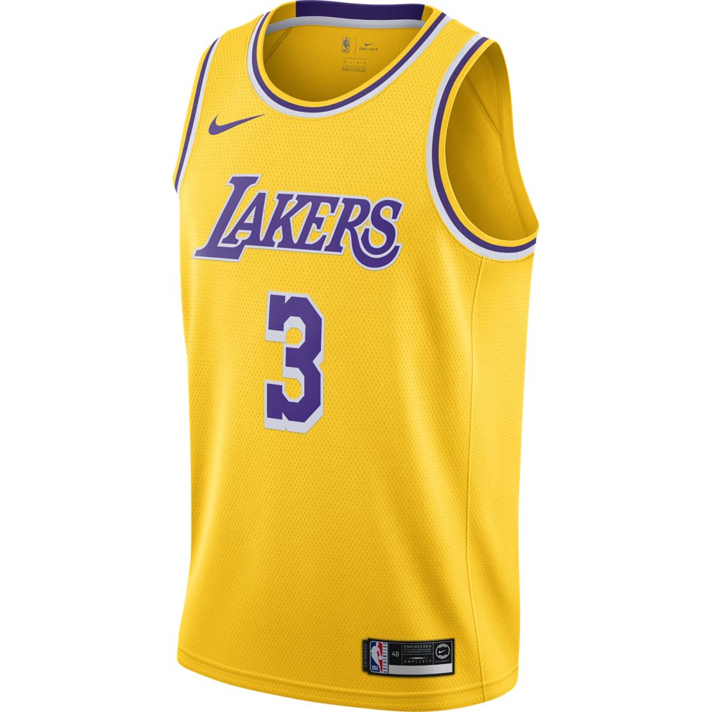 NBA Los Angeles Lakers Anthony Davis Nike Icon Swingman Jersey - Yellow