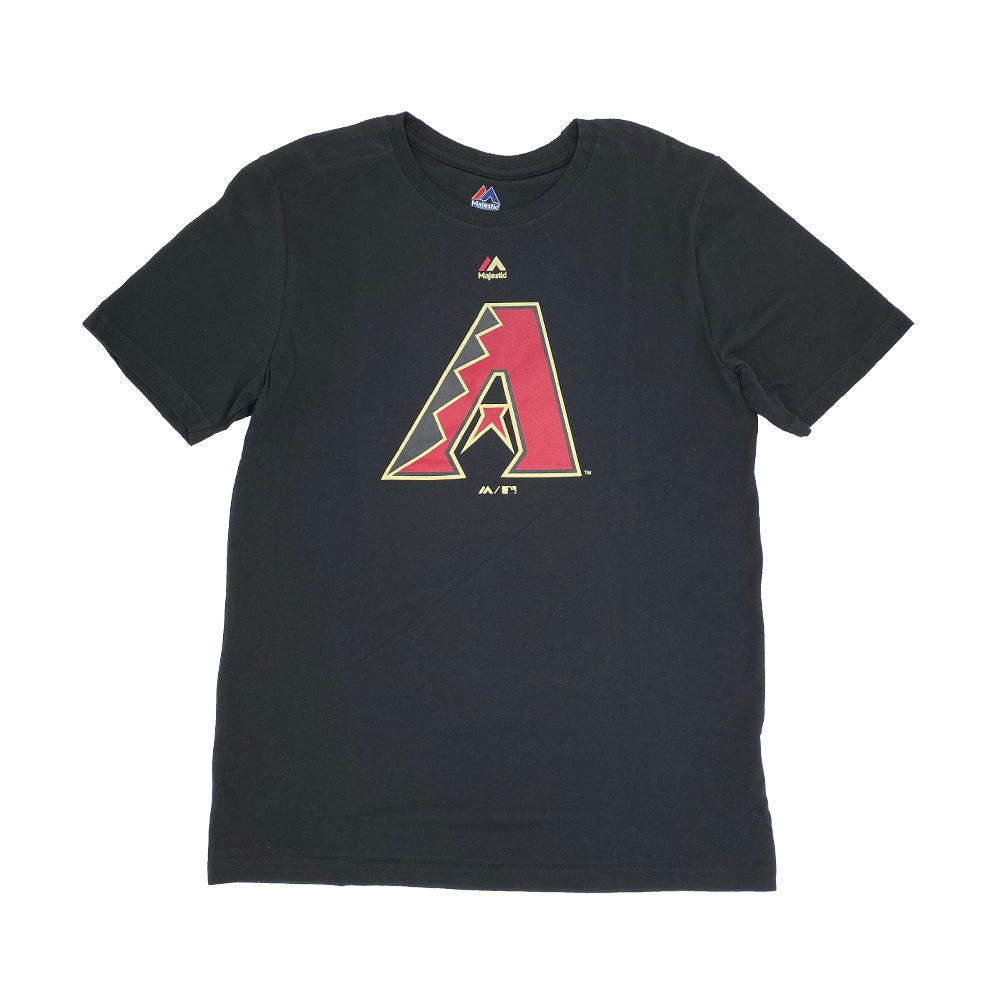 MLB Arizona Diamondbacks Youth Majestic Primary Logo Tee - Black