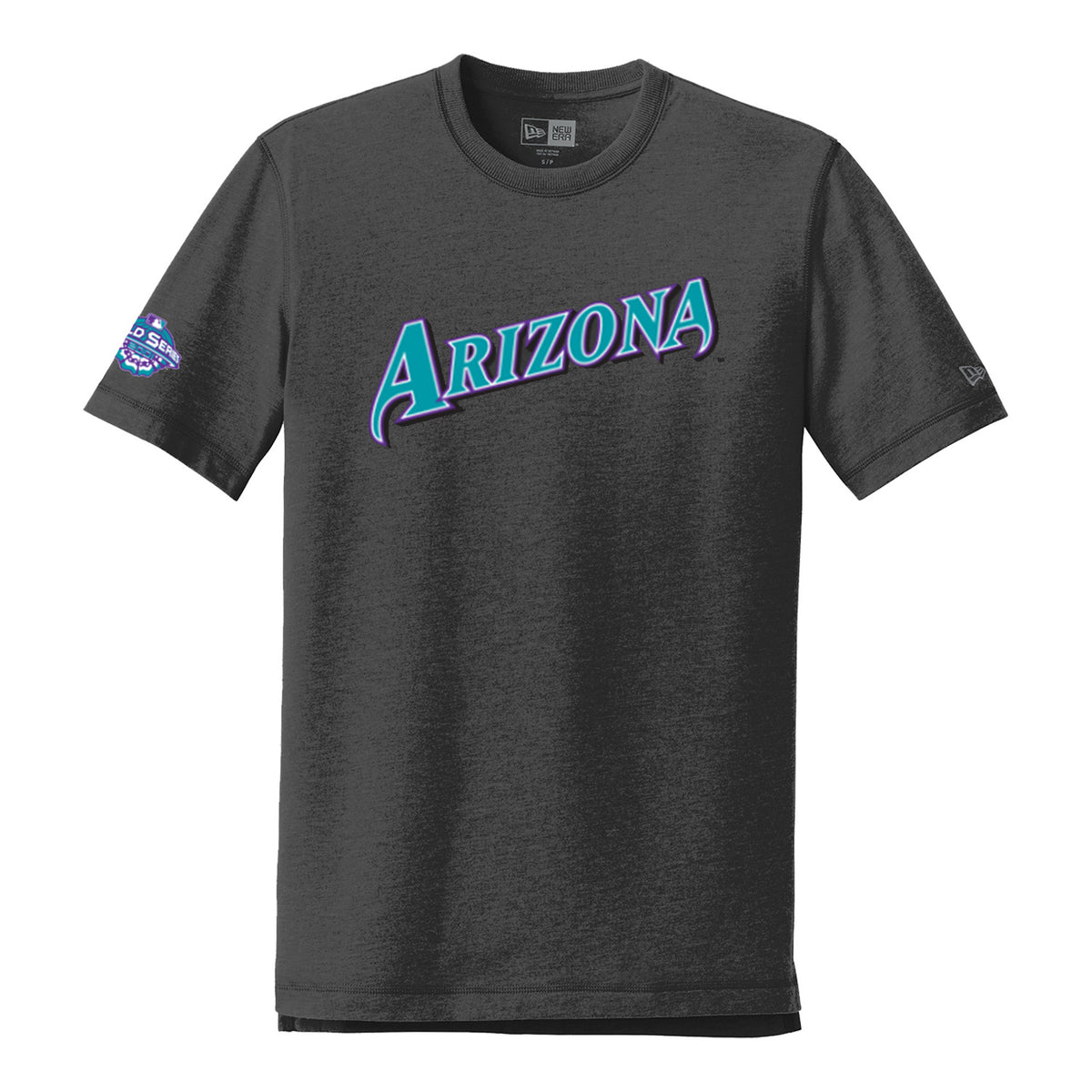 MLB Arizona Diamondbacks New Era Cooperstown Arizona Wordmark T-Shirt - Heather Black