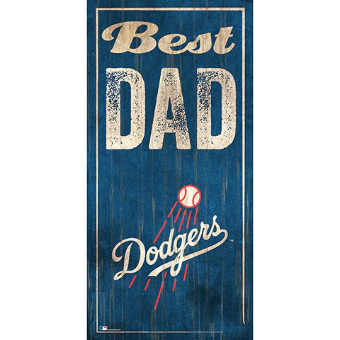 MLB Los Angeles Dodgers Fan Creations Best Dad 6&quot; x 12&quot; Sign