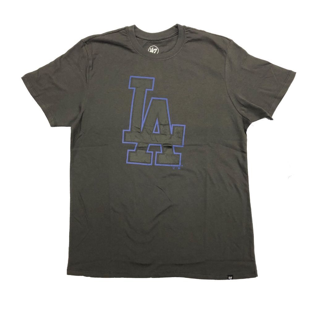 MLB Los Angeles Dodgers &#39;47 Pop Imprint Tee - Charcoal - Just Sports