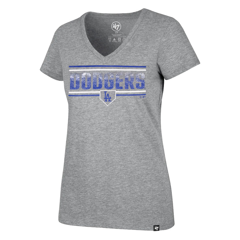 MLB Los Angeles Dodgers Women&#39;s &#39;47 Double Dazzle Tee