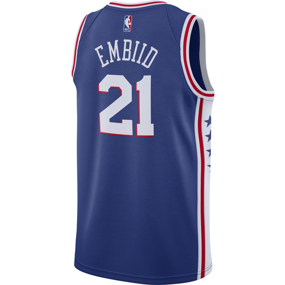 NBA Philadelphia 76ers Joel Embiid Nike Icon Swingman Jersey - Blue