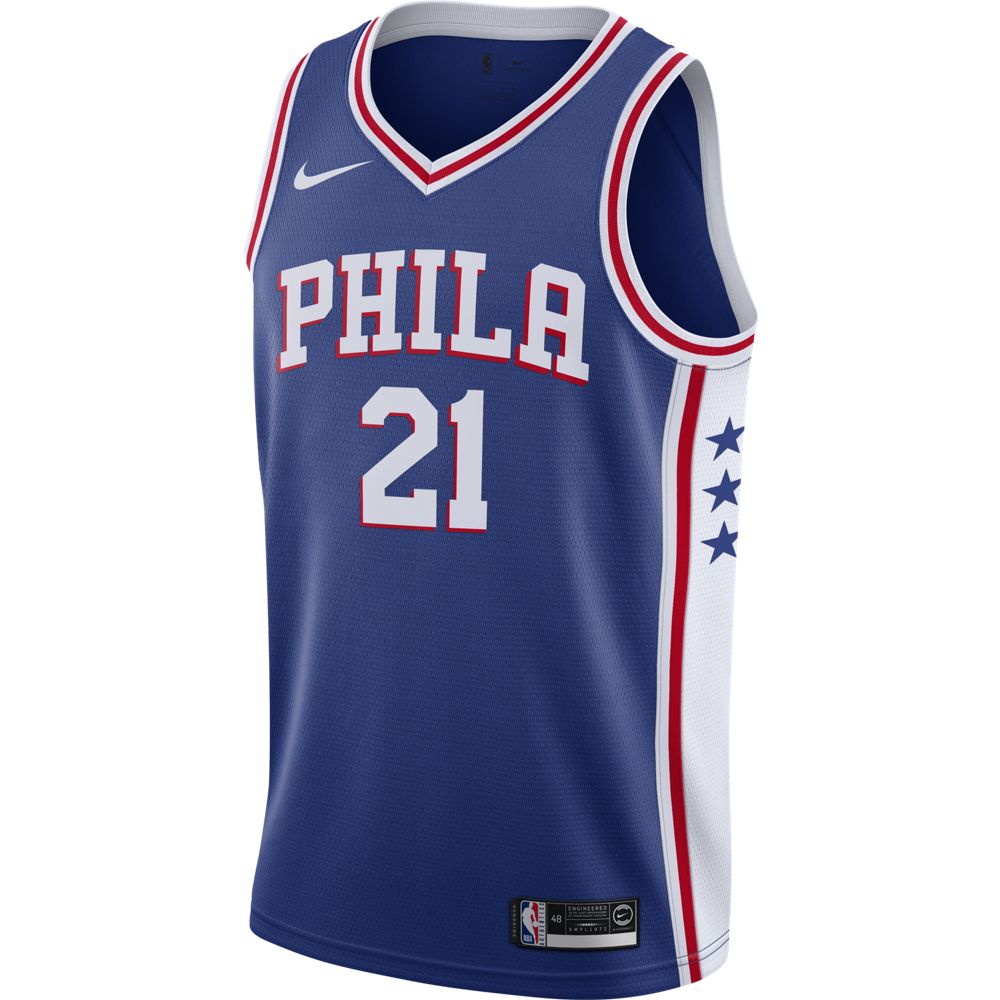 NBA Philadelphia 76ers Joel Embiid Nike Icon Swingman Jersey - Blue