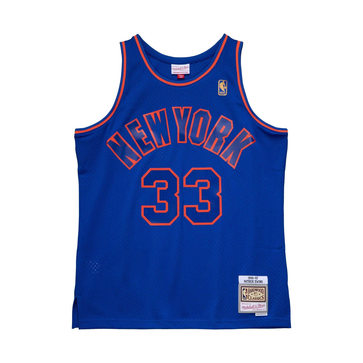 NBA New York Knicks Patrick Ewing Mitchell &amp; Ness Hardwood Classics 1996 Retro Swingman Jersey