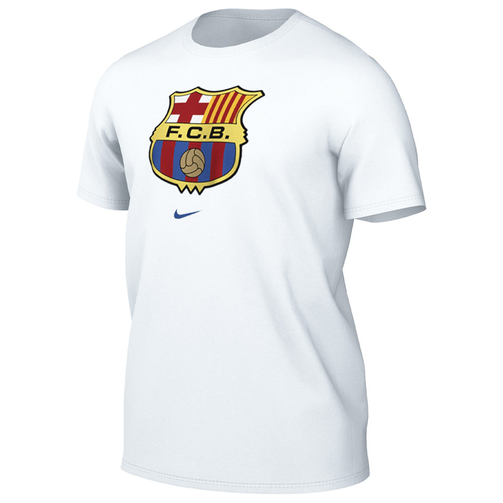 Barcelona Nike 2023 Crest T-Shirt - White